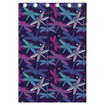 Trippy Dragonfly Pattern Print Curtain