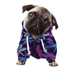 Trippy Dragonfly Pattern Print Dog Zip Up Hoodie