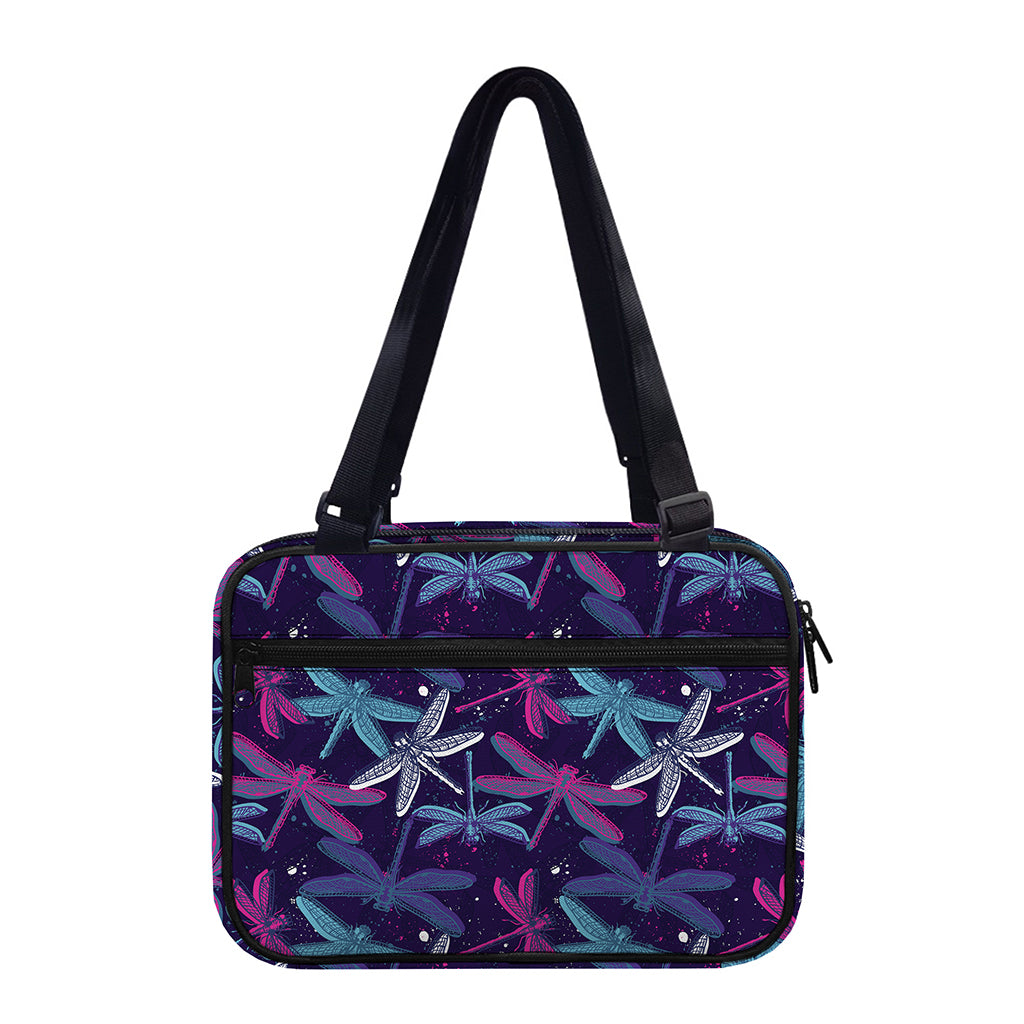 Trippy Dragonfly Pattern Print Double Strap Bible Bag