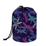 Trippy Dragonfly Pattern Print Drawstring Makeup Bag