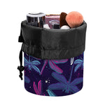 Trippy Dragonfly Pattern Print Drawstring Makeup Bag