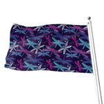 Trippy Dragonfly Pattern Print Flag