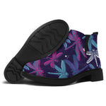 Trippy Dragonfly Pattern Print Flat Ankle Boots