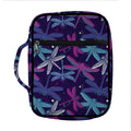 Trippy Dragonfly Pattern Print Front Pocket Bible Bag