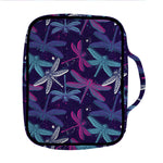 Trippy Dragonfly Pattern Print Front Pocket Bible Bag