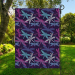 Trippy Dragonfly Pattern Print Garden Flag