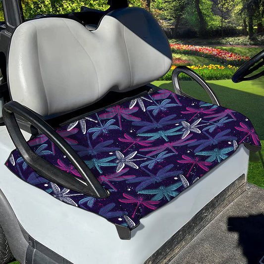 Trippy Dragonfly Pattern Print Golf Cart Seat Cover