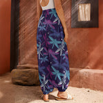 Trippy Dragonfly Pattern Print Harem Pants