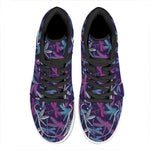 Trippy Dragonfly Pattern Print High Top Leather Sneakers