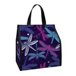 Trippy Dragonfly Pattern Print Insulated Lunch Tote