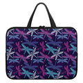Trippy Dragonfly Pattern Print Laptop Sleeve With Handle