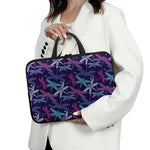 Trippy Dragonfly Pattern Print Laptop Sleeve With Handle