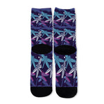 Trippy Dragonfly Pattern Print Long Socks