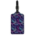 Trippy Dragonfly Pattern Print Luggage Tag