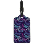 Trippy Dragonfly Pattern Print Luggage Tag