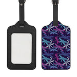 Trippy Dragonfly Pattern Print Luggage Tag