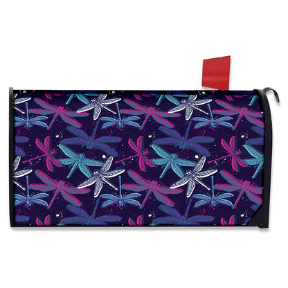 Trippy Dragonfly Pattern Print Mailbox Cover