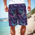 Trippy Dragonfly Pattern Print Men's Cargo Shorts