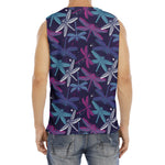 Trippy Dragonfly Pattern Print Men's Fitness Tank Top