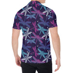 Trippy Dragonfly Pattern Print Men's Shirt
