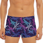 Trippy Dragonfly Pattern Print Men's Short Boxer Briefs