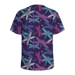 Trippy Dragonfly Pattern Print Men's Sports T-Shirt