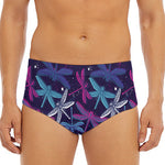 Trippy Dragonfly Pattern Print Men's Triangle Swim Briefs