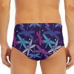 Trippy Dragonfly Pattern Print Men's Triangle Swim Briefs