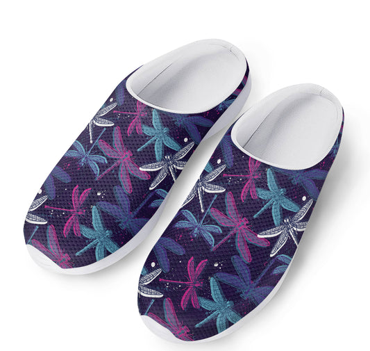Trippy Dragonfly Pattern Print Mesh Casual Shoes