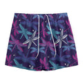 Trippy Dragonfly Pattern Print Mesh Shorts