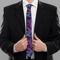 Trippy Dragonfly Pattern Print Necktie