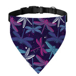 Trippy Dragonfly Pattern Print Over The Collar Dog Bandana