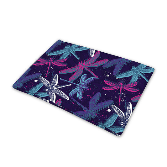 Trippy Dragonfly Pattern Print Pet Cooling Mat Cover