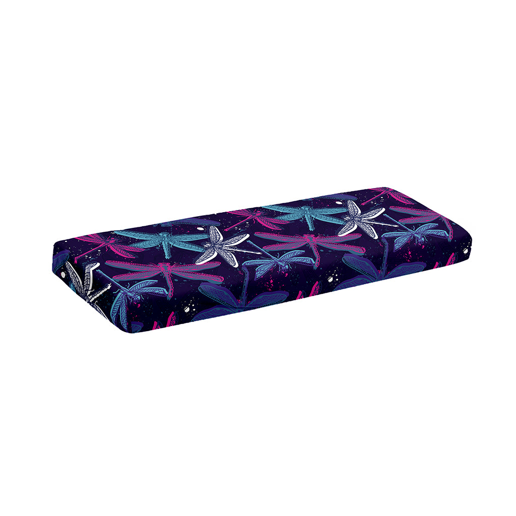 Trippy Dragonfly Pattern Print Piano Keyboard Cover
