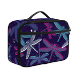 Trippy Dragonfly Pattern Print Portable Lunch Bag