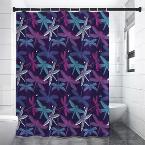 Trippy Dragonfly Pattern Print Premium Shower Curtain