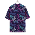 Trippy Dragonfly Pattern Print Rayon Hawaiian Shirt