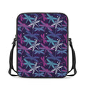 Trippy Dragonfly Pattern Print Rectangular Crossbody Bag
