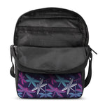 Trippy Dragonfly Pattern Print Rectangular Crossbody Bag