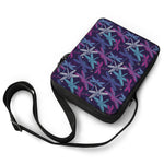 Trippy Dragonfly Pattern Print Rectangular Crossbody Bag