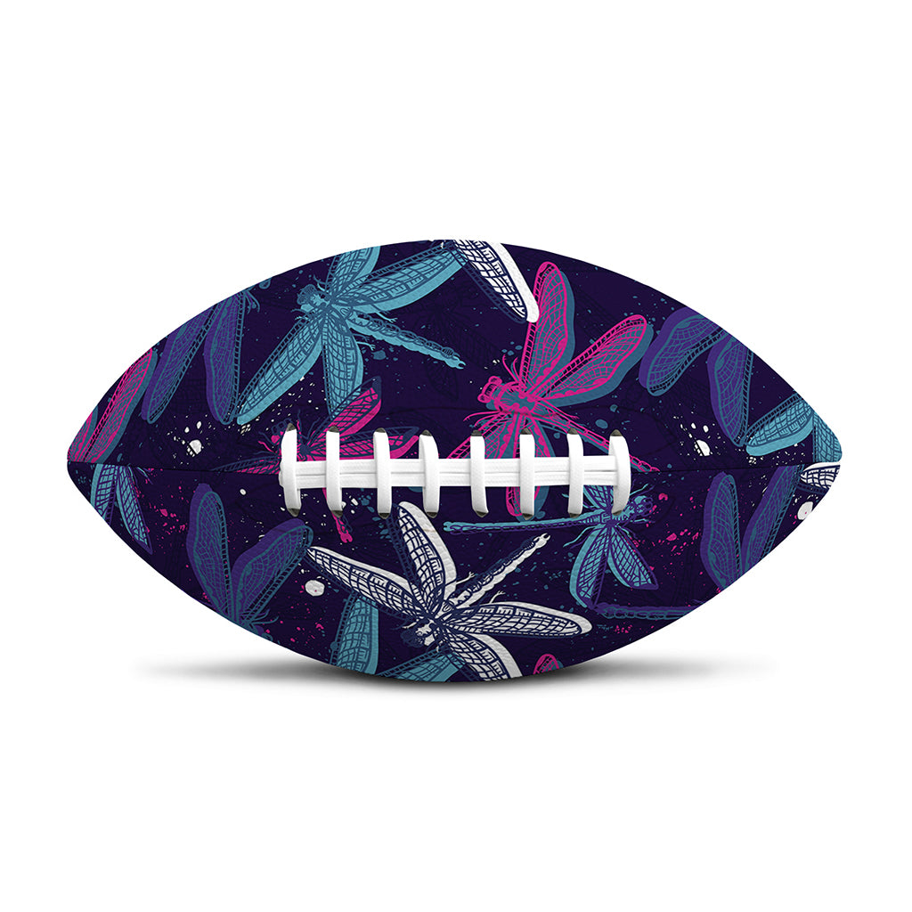 Trippy Dragonfly Pattern Print Rugby Ball