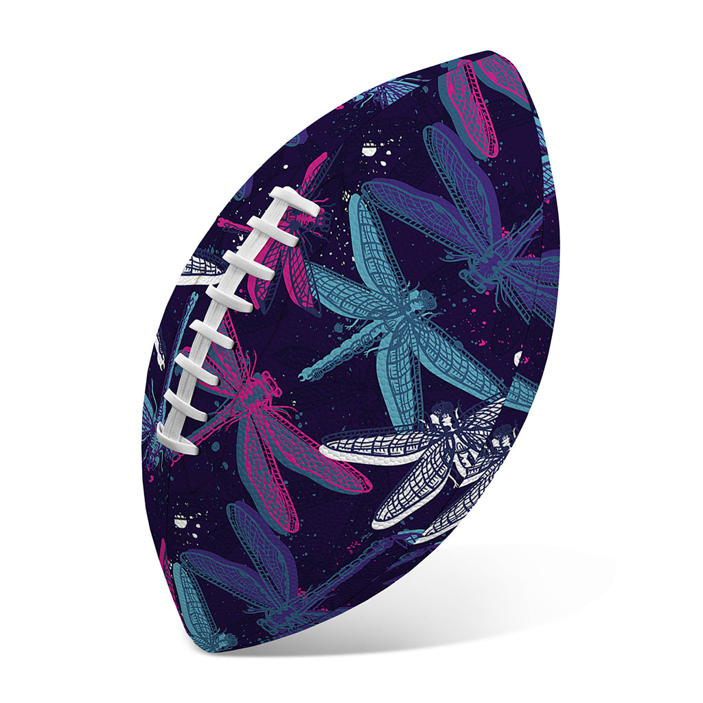 Trippy Dragonfly Pattern Print Rugby Ball