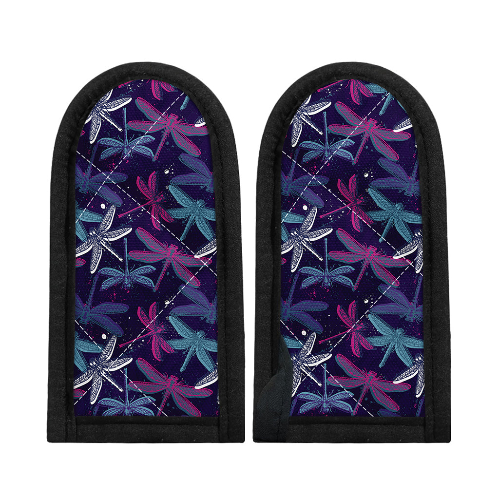 Trippy Dragonfly Pattern Print Skillet Handle Cover