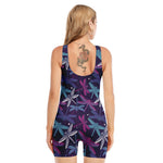 Trippy Dragonfly Pattern Print Sleeveless One Piece Swimsuit