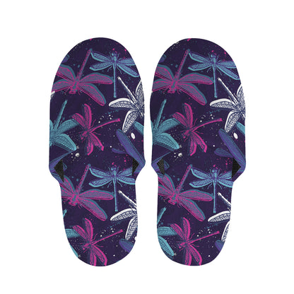 Trippy Dragonfly Pattern Print Slippers