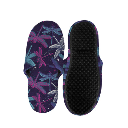 Trippy Dragonfly Pattern Print Slippers