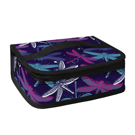 Trippy Dragonfly Pattern Print Small Lunch Bag
