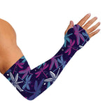 Trippy Dragonfly Pattern Print Sun Protection Arm Sleeves
