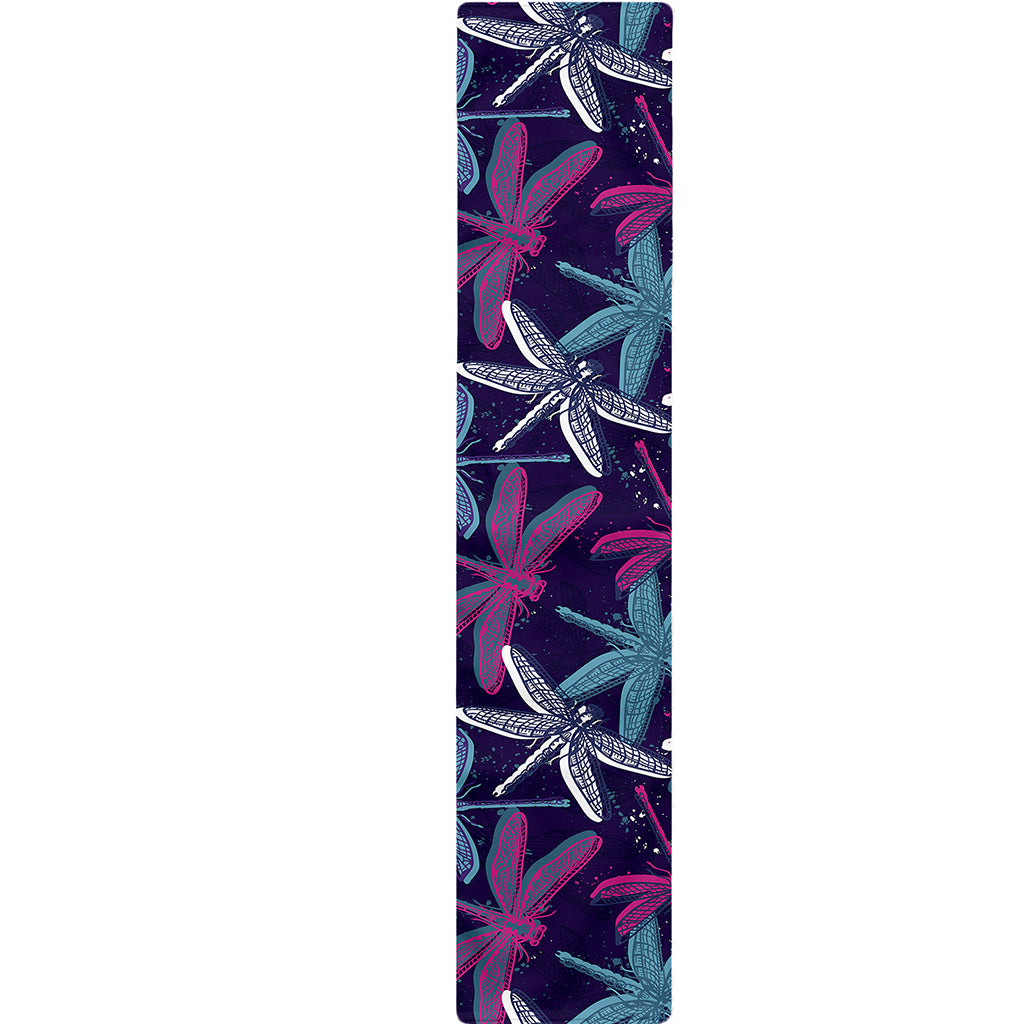 Trippy Dragonfly Pattern Print Table Runner