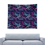 Trippy Dragonfly Pattern Print Tapestry